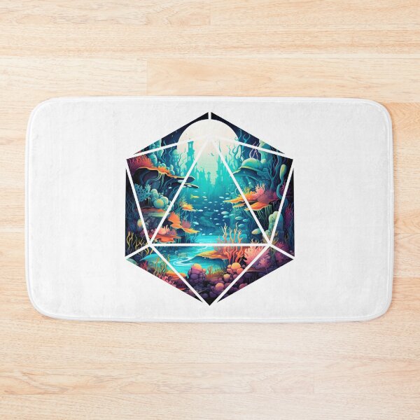 Item preview, A Whole World Inside The Dice | Fantasy Landscape Underwater Kingdom designed and sold by AdventurerPack.