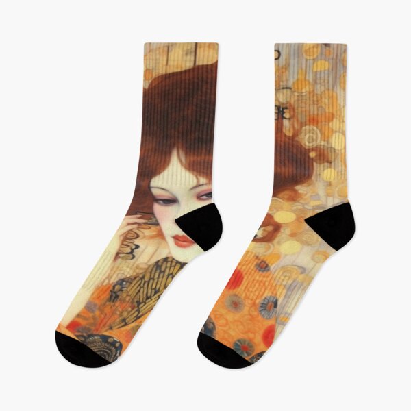 Artikelvorschau, Frauenporträt, inspiriert von Gustav Klimt, Ukiyo-E und Van Gogh Art entworfen und verkauft von BrandonArtWorld.