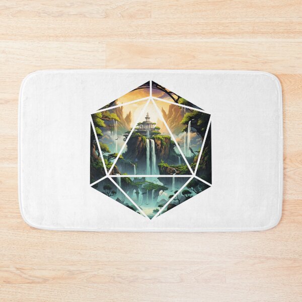 Item preview, A Whole World Inside The Dice | Fantasy Landscape Waterfalls designed and sold by AdventurerPack.