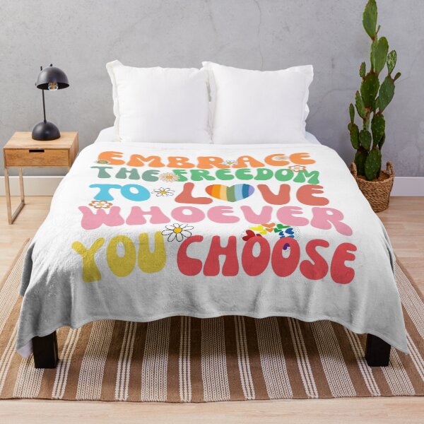 Item preview, LGBTQ Rainbow Pride Cute Hearts Embrace the freedom to love Whoever you choose designed and sold by LadyHustle.