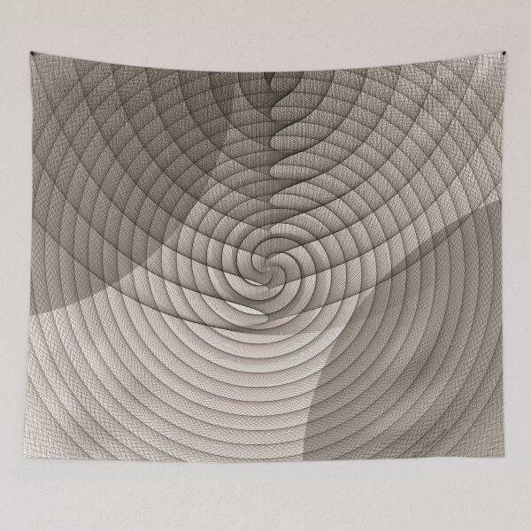 Item preview, Monochrome Traveling Circles Algorithmic Art Print designed and sold by Jim Plaxco.