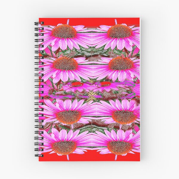 Item preview, PINK CONE FLOWERS GARDEN FLORAL RED COLOR PATTERN ART designed and sold by sharlesart.