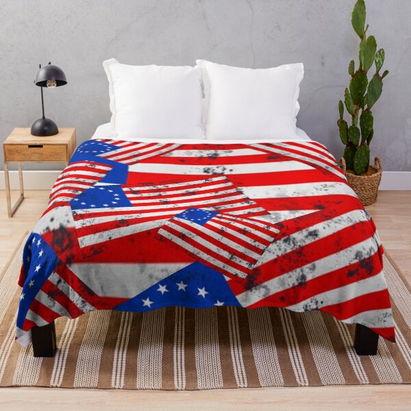 Item preview, GRUNGY AMERICANA BATTLE FLAGS PATTERN ART designed and sold by sharlesart.