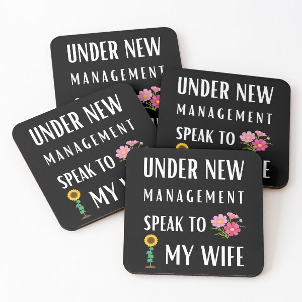 Item preview, Under New Management Speak To My Wife | Funny Quote designed and sold by GaartLabs.