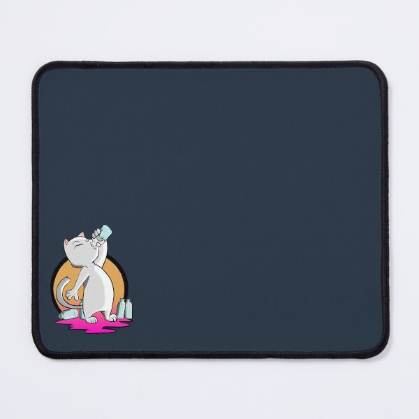 Item preview, white cat drinking milk designed and sold by NubeDCJ.