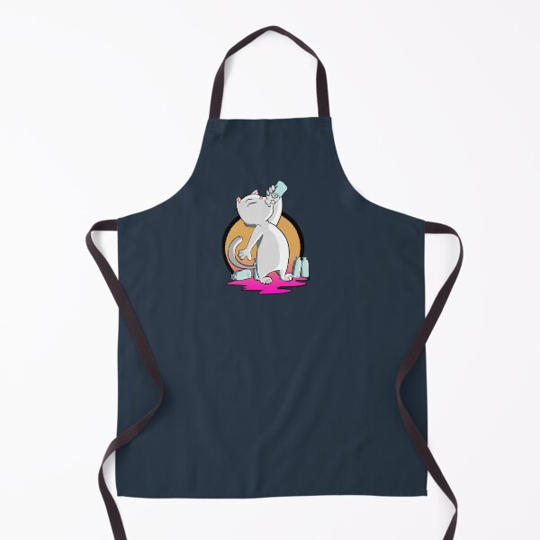 Item preview, white cat drinking milk designed and sold by NubeDCJ.