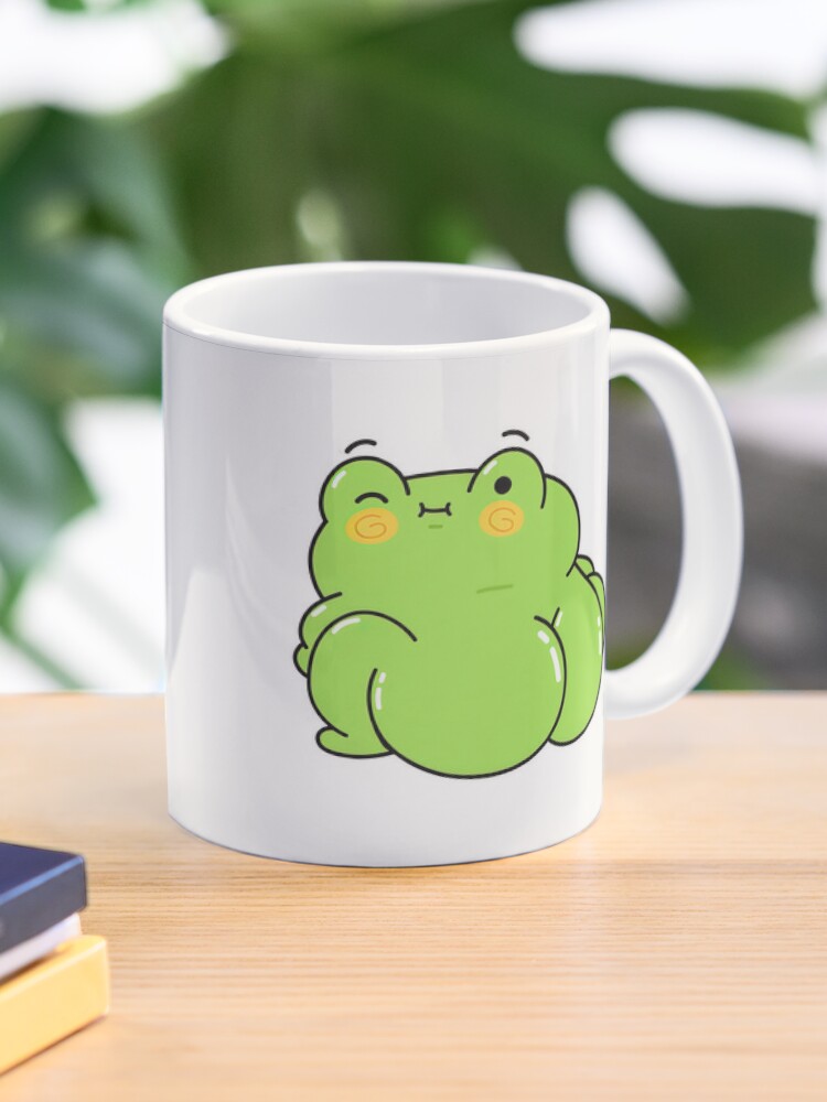 Frog With Cute Butt Resting On Lily Pad - Funny Frog - Mug