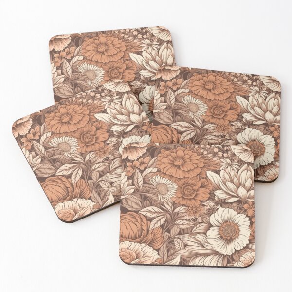 Item preview, Boho Terracotta Vintage Flowers designed and sold by PlumariCo.
