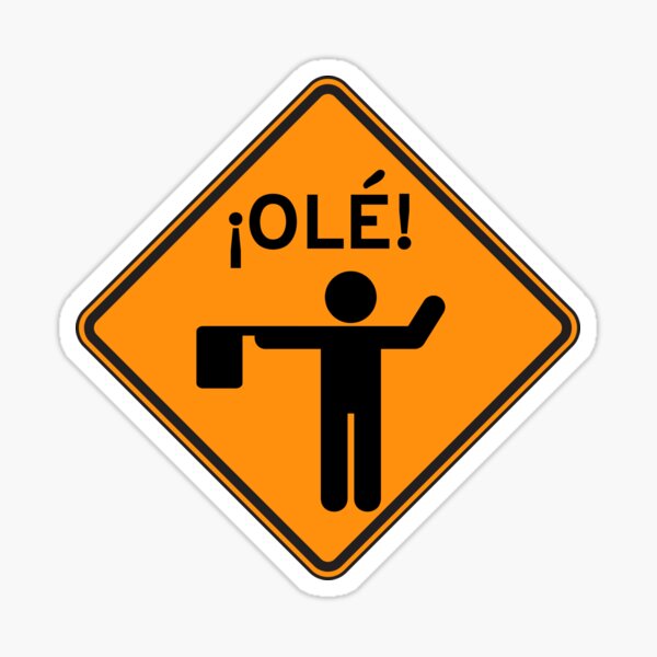 Item preview, Flagger Construction Road Sign Funny! Ole! designed and sold by Smorano7.