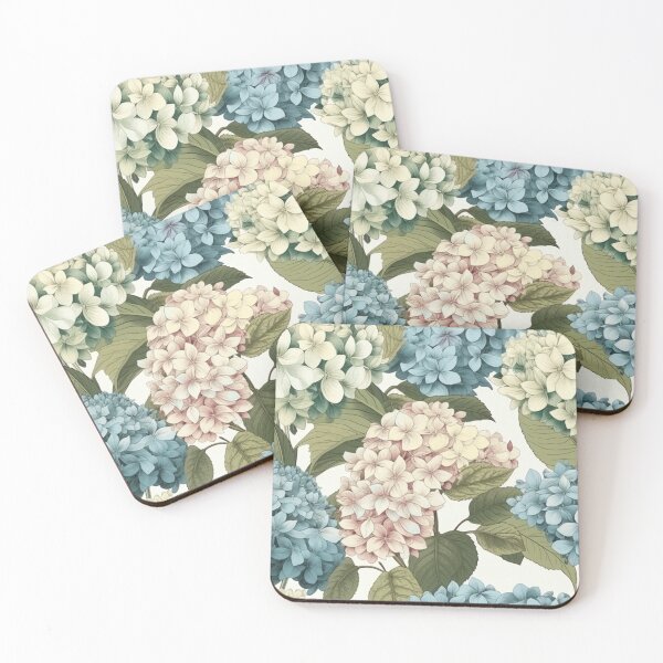 Item preview, Blue and Pink Vintage Hydrangeas designed and sold by PlumariCo.