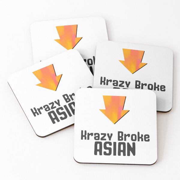 Item preview, Krazy Broke Asian t-shirt and sticker design by DozyJov designed and sold by DozyJov.