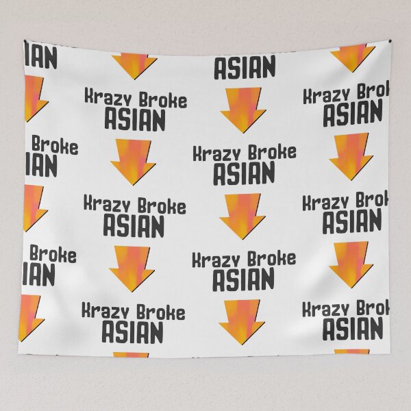 Item preview, Krazy Broke Asian t-shirt and sticker design by DozyJov designed and sold by DozyJov.