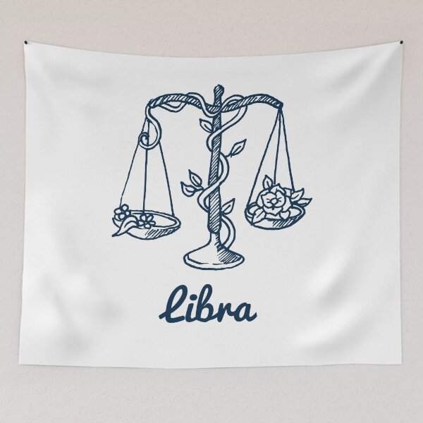 Item preview, Libra Zodiac Horoscope with weighing device with Flower Sign and Name designed and sold by activlifewear.
