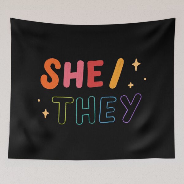 Item preview, She They Pronouns  designed and sold by CatsWCleavers.