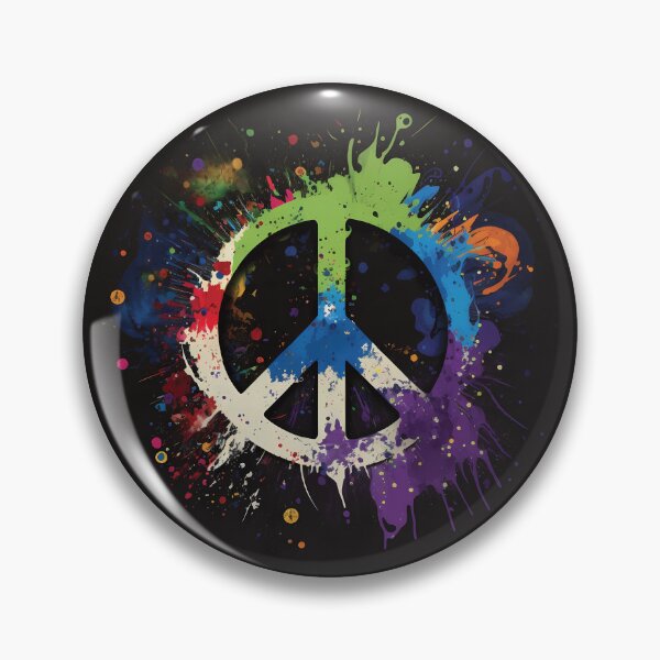 Artikelvorschau, Colorful Peace Symbol | Artistic Paint Splatters | Peaceful Vibes entworfen und verkauft von PopPopGfx.