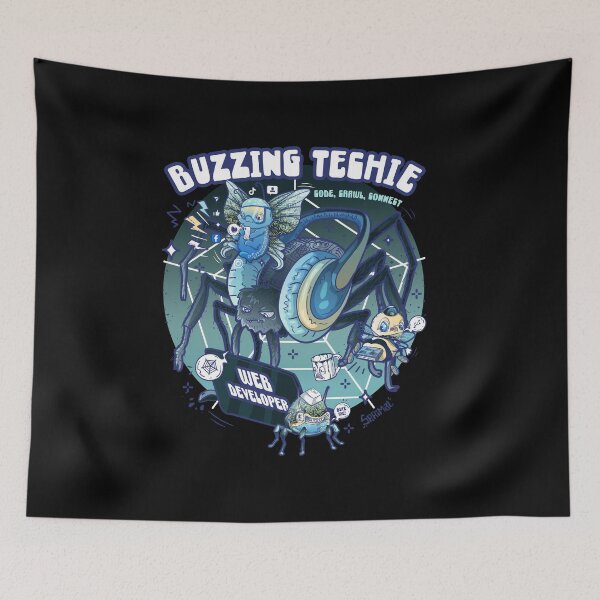 Item preview, Buzzing Techie designed and sold by SPIRIMAL.