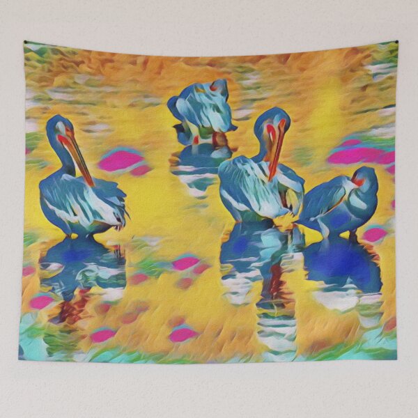 Item preview, Pelicans In A Vibrant Sunset designed and sold by Heathermarie321.