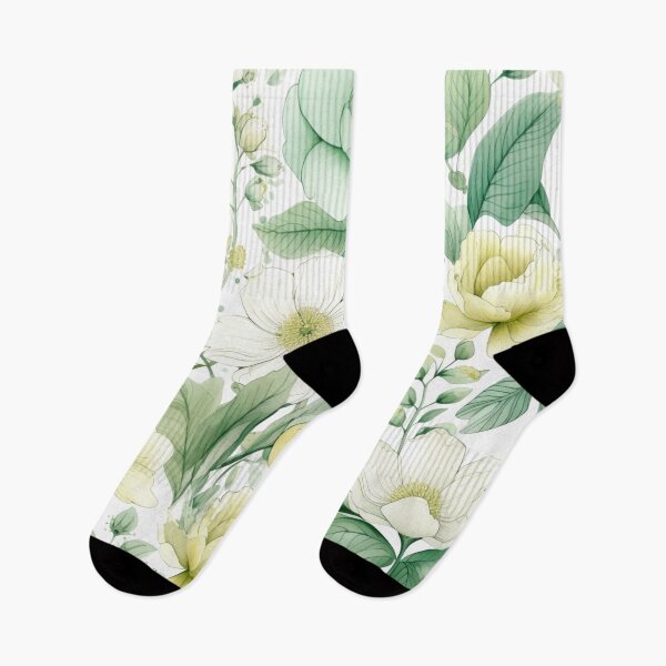 Item preview, Floral Watercolor Pattern - Peaceful Green designed and sold by tomohawk64.