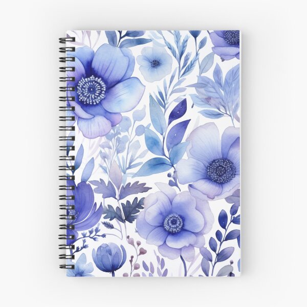 Artikelvorschau, Blumen-Aquarellmuster – Intuitives Indigo entworfen und verkauft von tomohawk64.