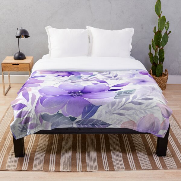 Aperçu de l'œuvre Motif Floral Aquarelle - Violet Imaginatif créée et vendue par tomohawk64.