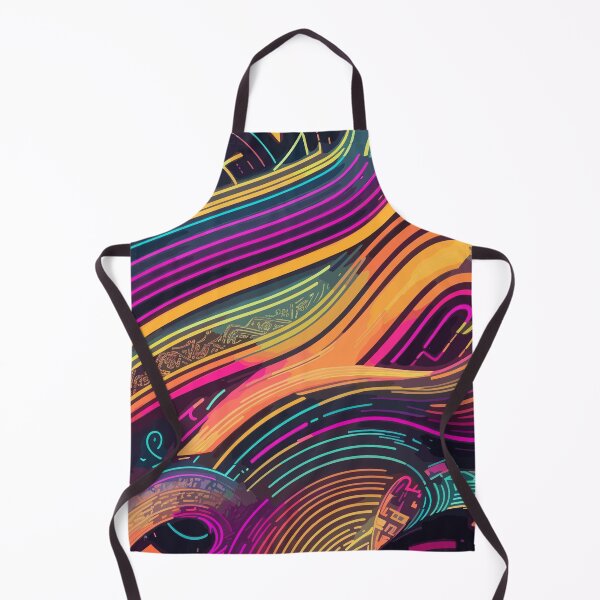 Item preview, Neon Waves Pattern designed and sold by OrbitDesigns7.