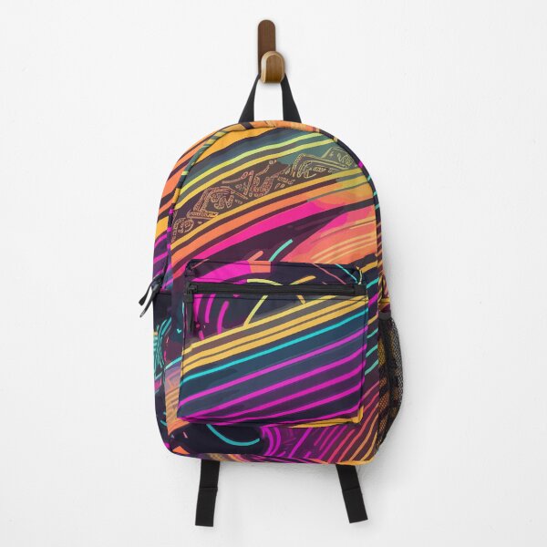 Item preview, Neon Waves Pattern designed and sold by OrbitDesigns7.