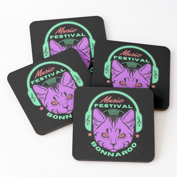 Item preview, Retro Music Festival Cat Bonnaroo Design designed and sold by Harsh  Katariya.