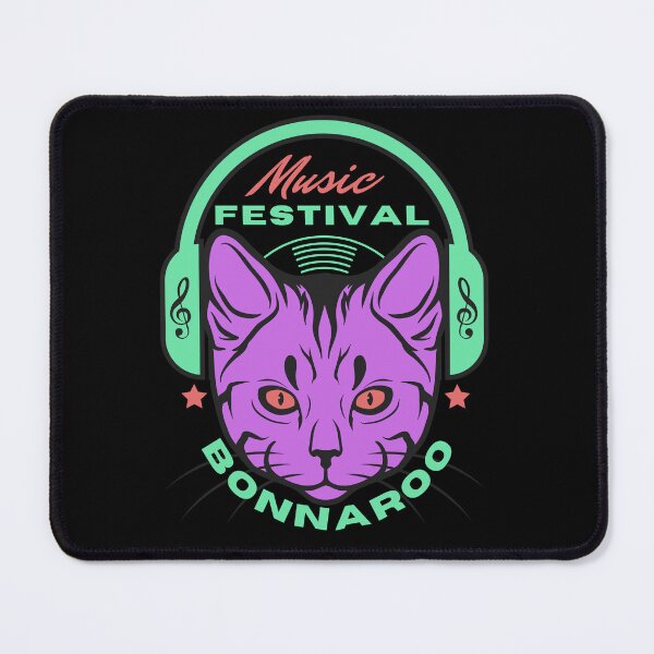 Item preview, Retro Music Festival Cat Bonnaroo Design designed and sold by Harsh Katariya.