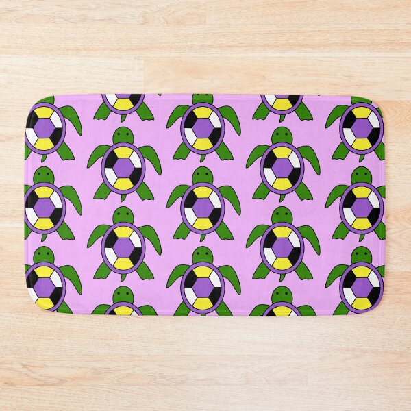 Item preview, Non-binary flag turtle designed and sold by bookwoof.
