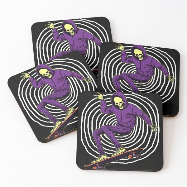 Item preview, Skully Swirl Skateboarding Skeleton By King Felix designed and sold by Felix Toth.