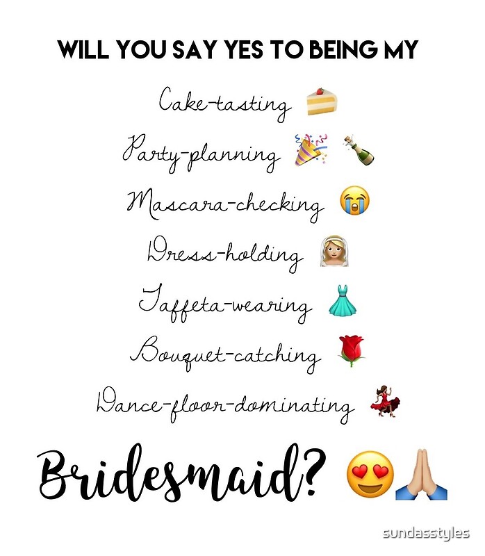 say-yes-to-being-my-bridesmaid-emojis-by-sundasstyles-redbubble