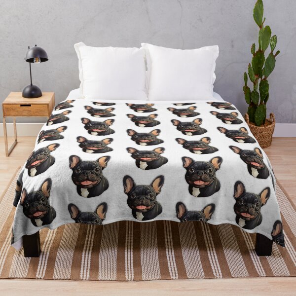 Item preview, Black frenchie french bulldog emoji cartoon designed and sold by DrFaust-Designs.