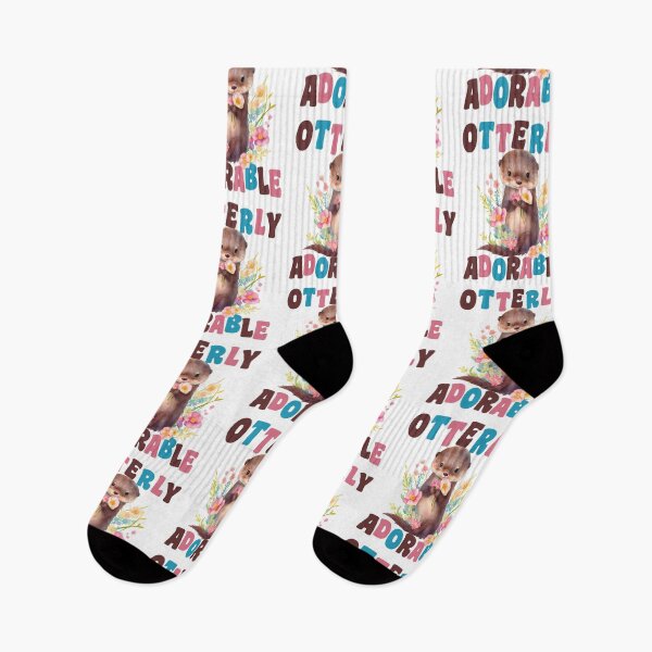 Artikelvorschau, Otterly Adorable Funny Otter Lover Pun Niedliche Aquarell-Baby-Otter-Kunst entworfen und verkauft von Bad Kitty Designz.