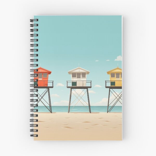 Item preview, Anime Beach Lifeguard Tower Symmetry Wes Anderson designed and sold by HeritageJapArt.