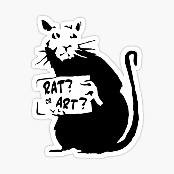 banksy graffiti rat art stencil sticker by closeddoor redbubble