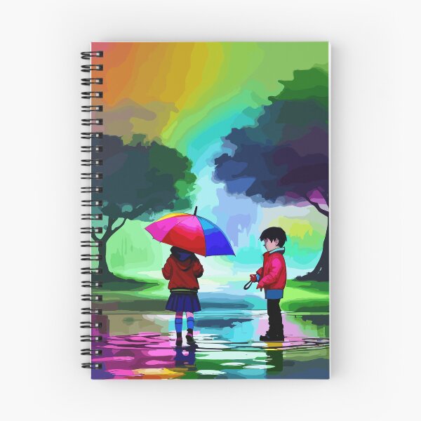 Item preview, Boys and girls playing on rainy days designed and sold by Swag-Haven.