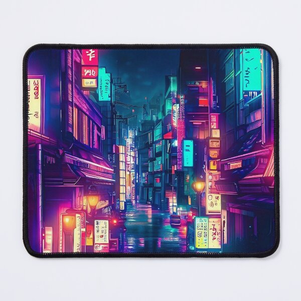 Item preview, Beautiful Japanese Street at Night Art Phone Cases and Mouse Pads designed and sold by iamrt.