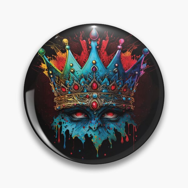 Artikelvorschau, Enigmatic Melting Blue Face | Crowned in Mystical Jewels entworfen und verkauft von PopPopGfx.