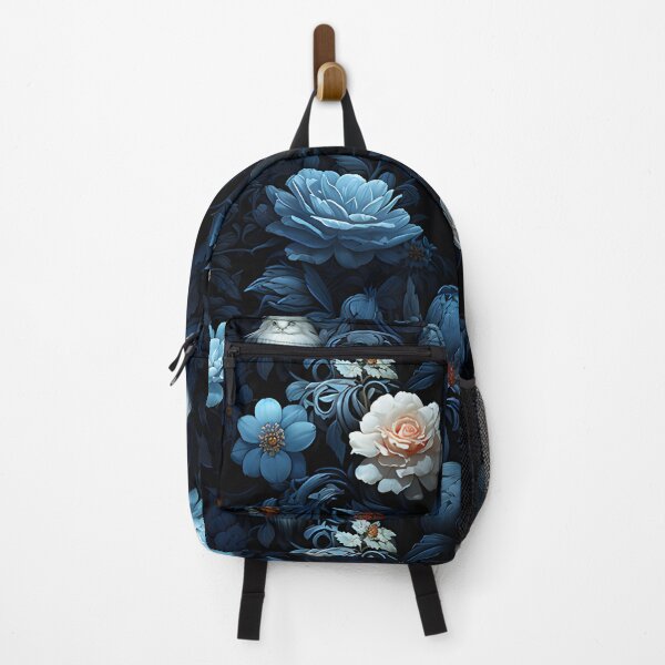 Item preview, Dark Blue Moonlit Night Garden Floral Pattern designed and sold by 20th-eclipse.