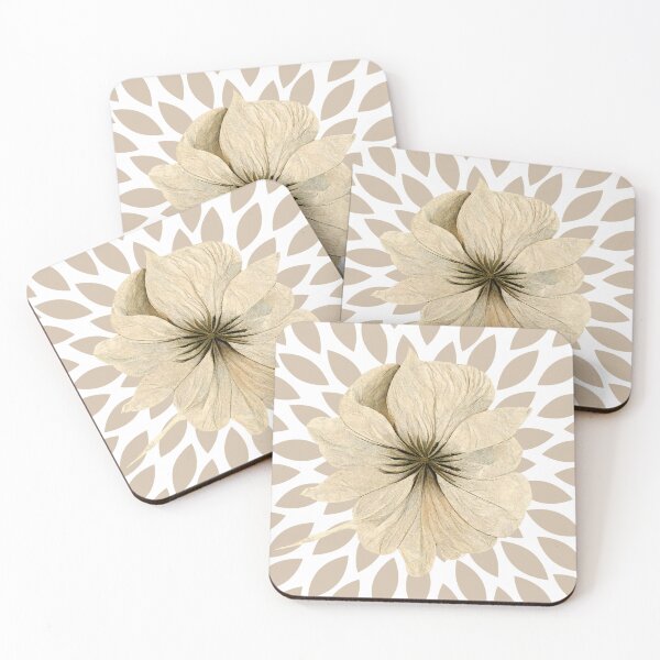 Item preview, Beige pattern flower design. designed and sold by TRISHA A BARNETT.