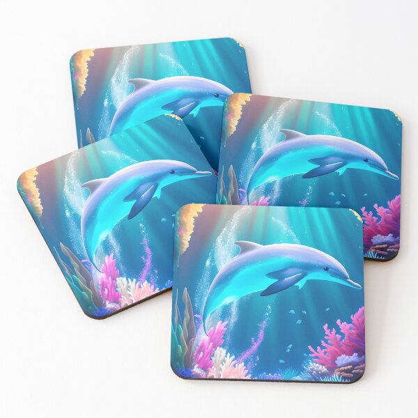 Item preview, image of a dolphin near a reef designed and sold by Raymon777.