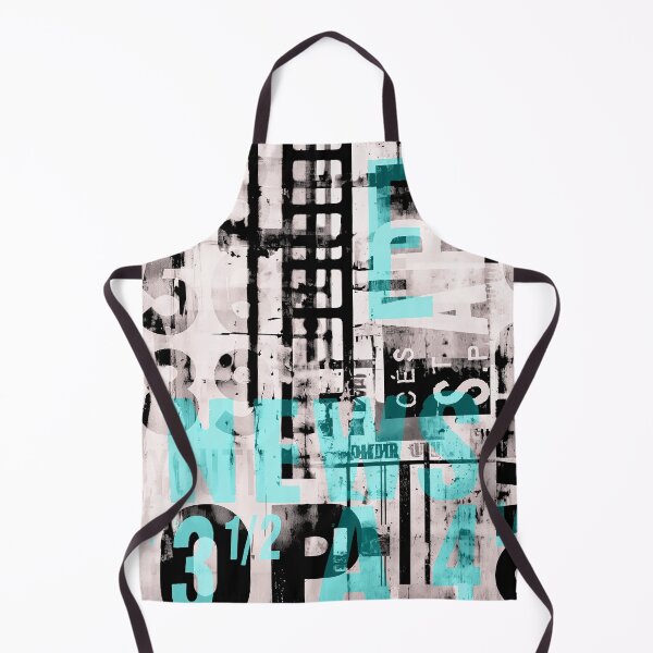 Item preview, Grunge Typo Street Art Black And White With Turquoise designed and sold by artsandsoul.