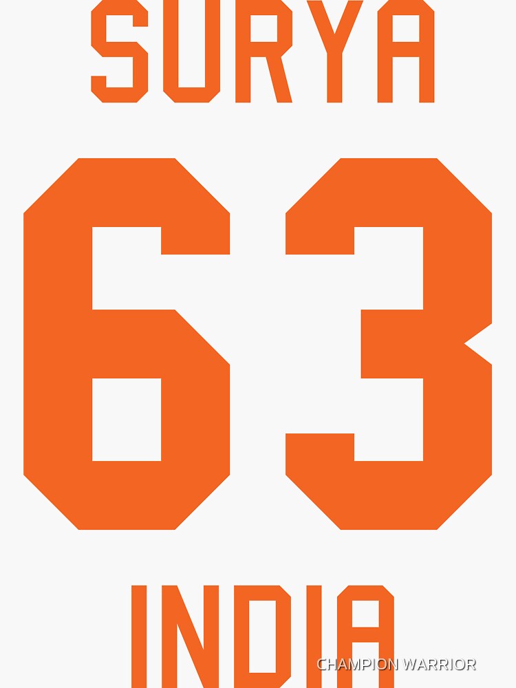 Surya Kumar Yadav 63 Indian Cricket Jersey