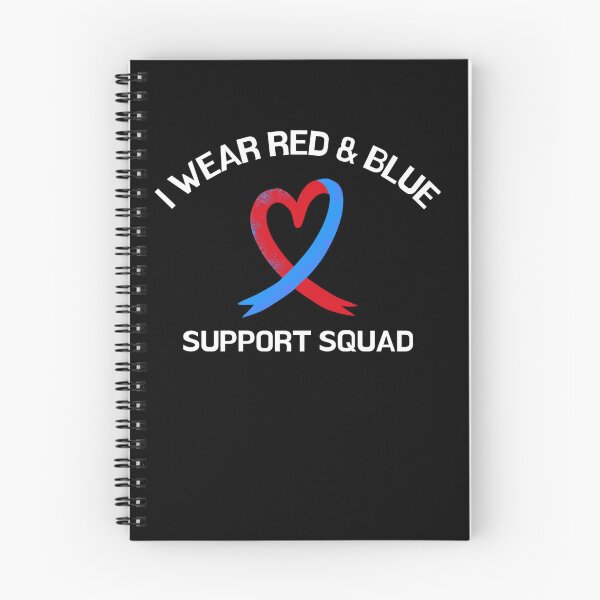 Item preview, Congenital Heart Defect Awareness blue red ribbon designed and sold by Jeangel97.