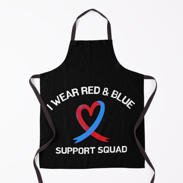 Item preview, Congenital Heart Defect Awareness blue red ribbon designed and sold by Jeangel97.
