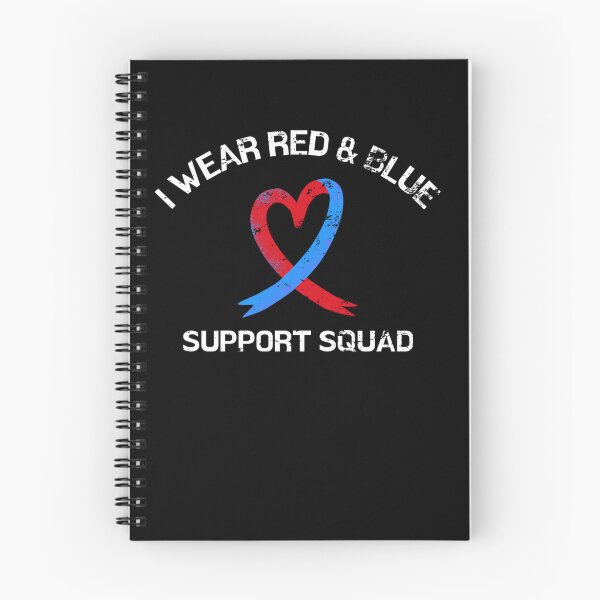 Item preview, Congenital Heart Defect Awareness blue red ribbon Retro Vintage designed and sold by Jeangel97.