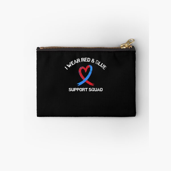Item preview, Congenital Heart Defect Awareness blue red ribbon Retro Vintage designed and sold by Jeangel97.