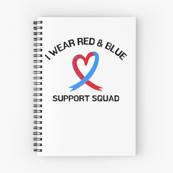 Item preview, Congenital Heart Defect Awareness blue red ribbon designed and sold by Jeangel97.