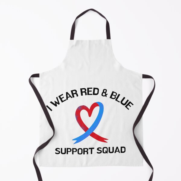 Item preview, Congenital Heart Defect Awareness blue red ribbon designed and sold by Jeangel97.