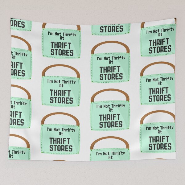 Item preview, I'm not thrifty at thrift stores sticker design by DozyJov designed and sold by DozyJov.